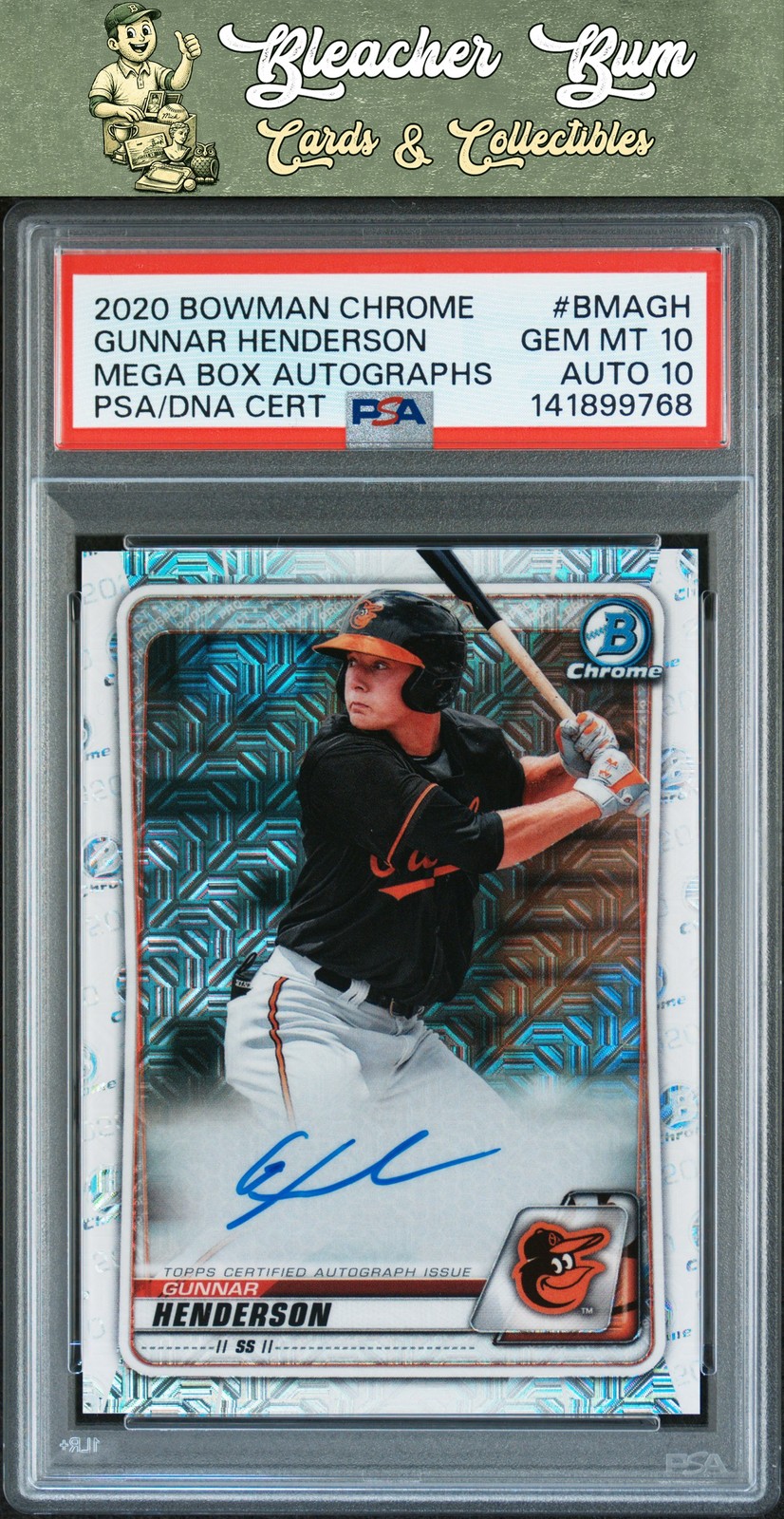 2020 Bowman Chrome Mega Box Gunnar Henderson Auto PSA 10 Auto 10