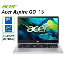 Acer Aspire Go 15.6" IPS Laptop Intel Core 3 16GB RAM 512GB SSD   AG15-32P-30YE