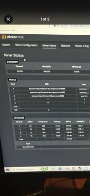 Bitmain Antminer L3+ SCRYPT Mining 504 MH/s ASIC HiveOS 2025 Installed. NO PSU.