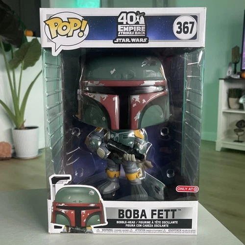 Funko Pop! Jumbo 10" Star Wars  Boba Fett #367 Target Exclusive 40th Anniversary