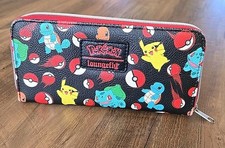 Loungefly Pok mon Pikachu Yellow Decorative Zip-Around Wallet PMWA0110 EUC