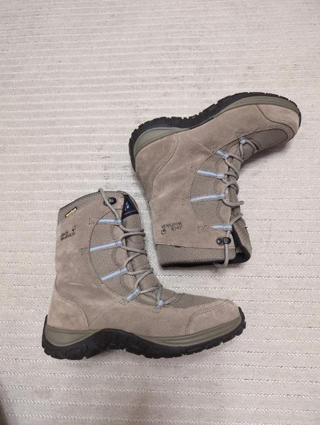 Women Jack Wolfskin Boots Grey Suede 38.5