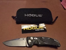 Hogue EX01 3.5 Tactical Drop Point Blade with G-Mascus Black G-10 Grip
