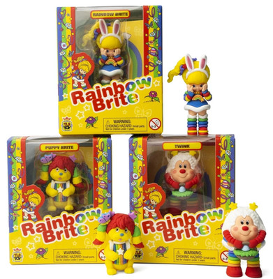 EASTER Rainbow Brite   Cheebee 3 Figures SET Nostalgia Retro Puppy TWINK  NEW