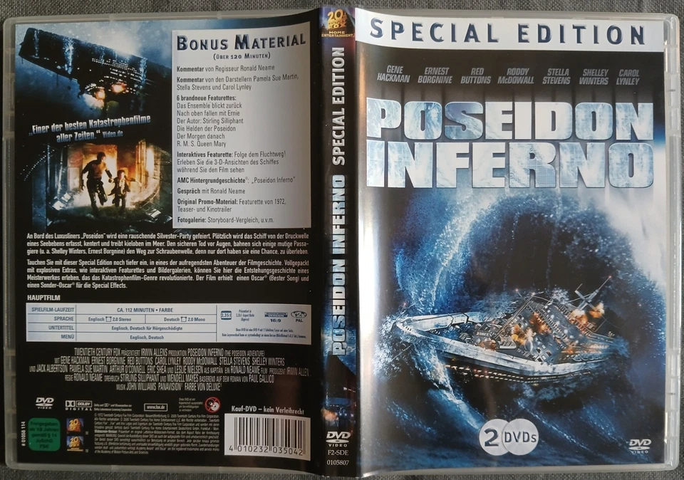 Irwin Allen DVD-Box "Poseidon Inferno" (1972) Gene Hackman/Ernest Borgnine - Bild 2 von 4
