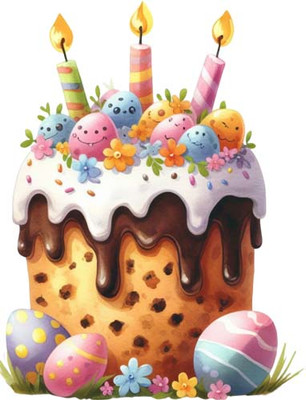 Farbe Ostern Cup Cake Wandbild Schlafzimmer Laptop Dekor Vinyl Aufkleber Abziehbild 6 Größen