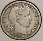 Silver Quarter - Barber - 1893-O (Partial Liberty) - Set Break