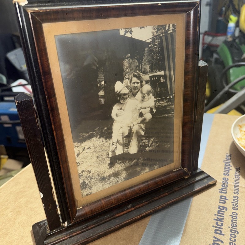 antique Art Deco swivel tilt picture frame, likely from the 1930