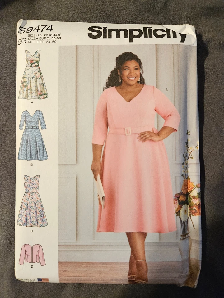 Simplicity U PICK PLUS SIZE DRESS SEWING PATTERN Size 20W to 32W - 1 - Image 3 of 4