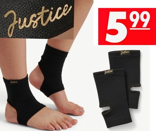 Justice Dance Gym 2 Niñas Mangas al Tobillo Talla M/L Par Negro Lírico NUEVO - Imagen 4 de 10