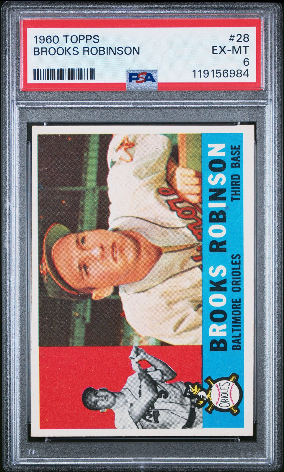 1960 Topps Brooks Robinson PSA 6 EXMT #28 Baseball Card