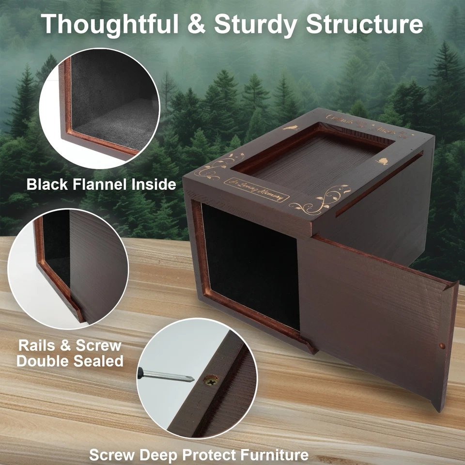 Urna de cremación de madera grande para cenizas humanas adulto - Mejor oferta - Marco de fotos corazón Foto 4 de 4