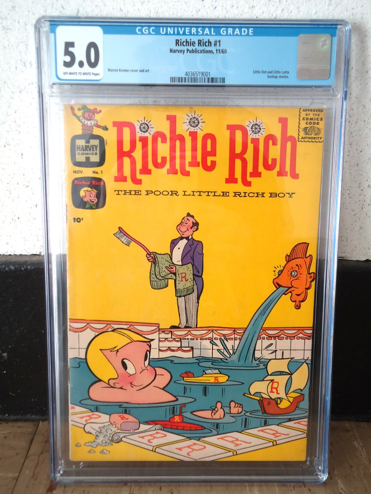 RICHIE RICH  # 1 1960 IN 2ND HIGHEST INVESTMENT GRADE WITH ONLY CGC 9.6 BETTER
