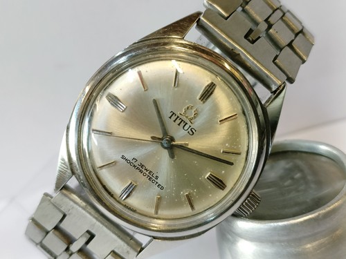 SOLVIL ET TITUS 17 JEWELS WINDING PATINA SILVER DIAL SWISS MEN'S WORKING - Picture 7 of 22