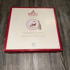 New Pottery Barn Kids COOKIES FOR SANTA Christmas Holiday Plate & Jug Set