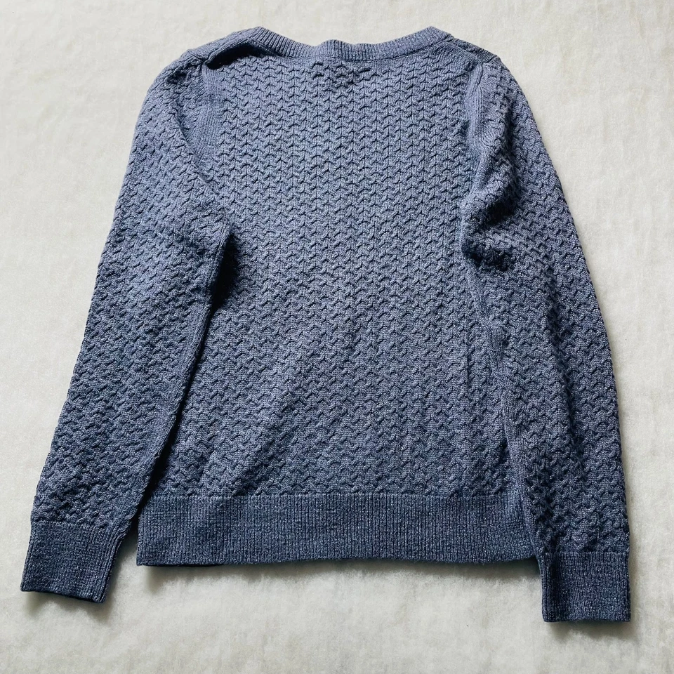 Новый с Ярлыками Ann Taylor лофт женщин синий ворота блестящий пуловер свитер размер большой - Изображение 2 из 4