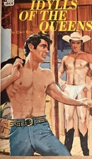 IDYLLS OF THE QUEENS 1968 VINTAGE PULP NOVEL GAY INTEREST GREEN LEAF CLSC AB439