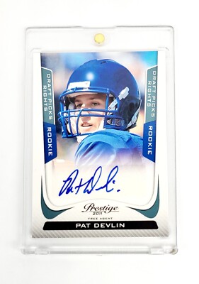 MINT #/ED RC AUTO 2011 Panini Prestige Pat Devlin DELAWARE BALTIMORE RAVENS NFL 