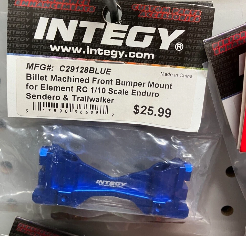 Integy C29128BLUE Billet Machined Front Bumper Mount Element  Enduro Sendero - Image 3 of 4