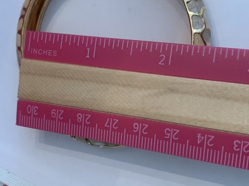 Joan Rivers Cream Enamel Gold tone Hinge Bangle Bracelet- BinT - Picture 14 of 15