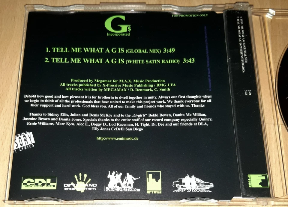 2 CD Single RAP Hip Hop G's INCORPORATED - Tell Me What A G Is / Stairway To ... - Bild 4 von 4