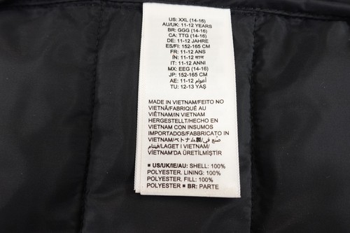 Amazon Girls Size 14-16 Black Stars Water-Resistant Packable Puffer Vest NWT - Picture 4 of 9