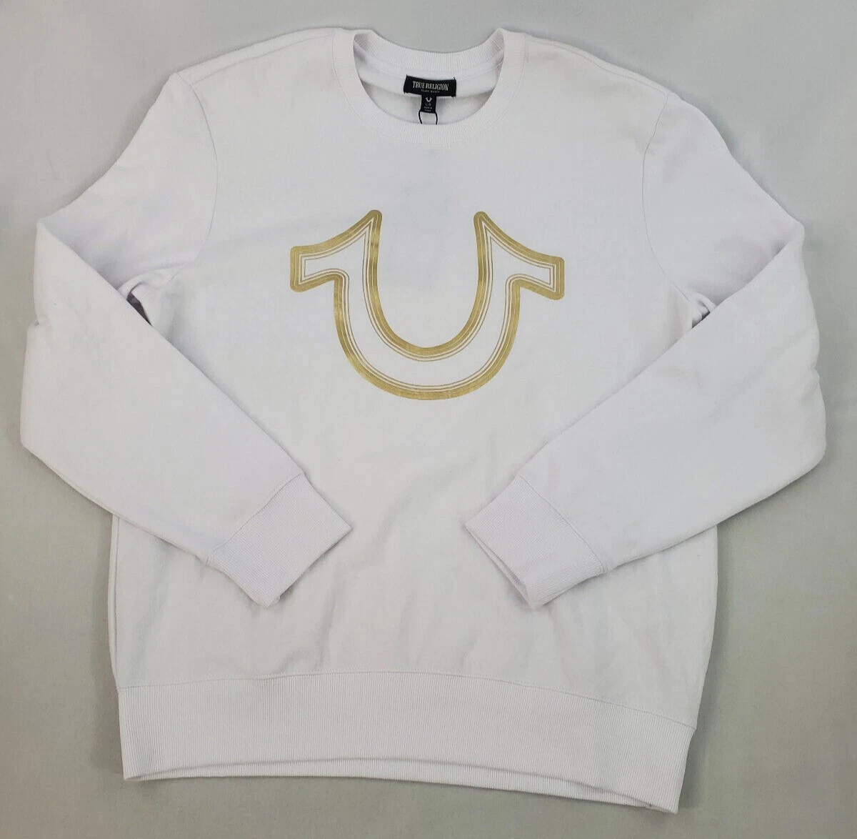 True Religion HS Foil Crew Neck Sweatshirt NWT Men s XL 2XL White