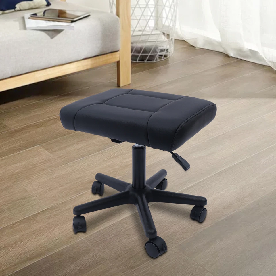 Office Foot Stool with Wheels, Height Adjustable Rolling Leg Rest Adjustable - Image 4 of 4