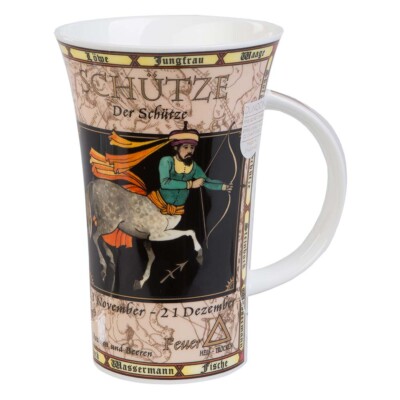 Kaffeebecher Sternzeichen Schütze 0,5l Glencoe Dunoon Porzellan 295613 formano