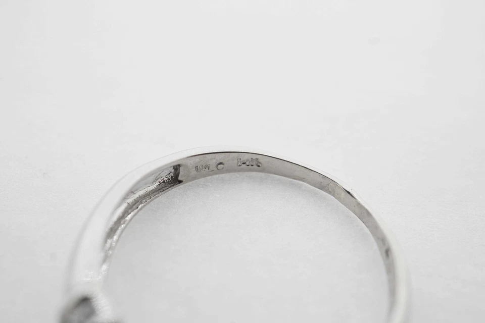 Anillo de compromiso de diamantes de oro blanco de 14 k G SI1 0,25 TCW joyería Foto 4 de 4