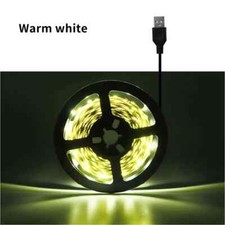USB LED 5m Strip Lights DC 5V 2835 Warm White Home TV Background Lighting Tape