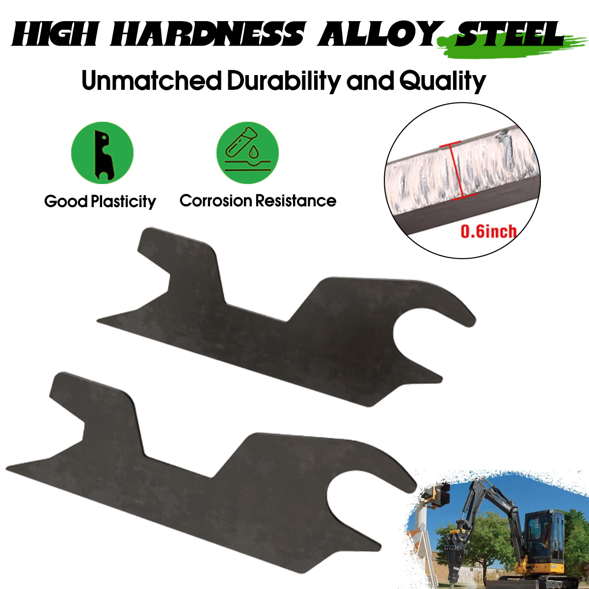 maXpeedingrods Excavator Quick Attach Bucket Ears for John Deere 27/35