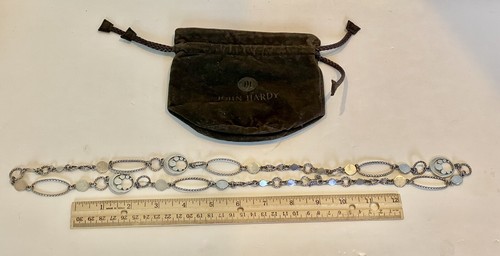 John Hardy Sterling Silver 925 Sautoir Dot Deco 34” Chain Station Necklace - Picture 11 of 13