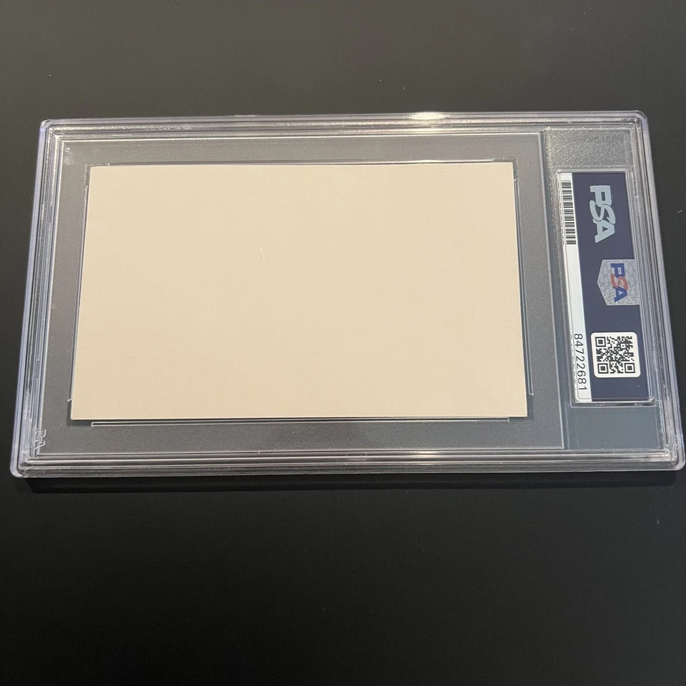 Eddie Moore Signed Index Card 3x5 PSA Slabbed Graded Mint 9 Pirates Giants - Image 2 of 2