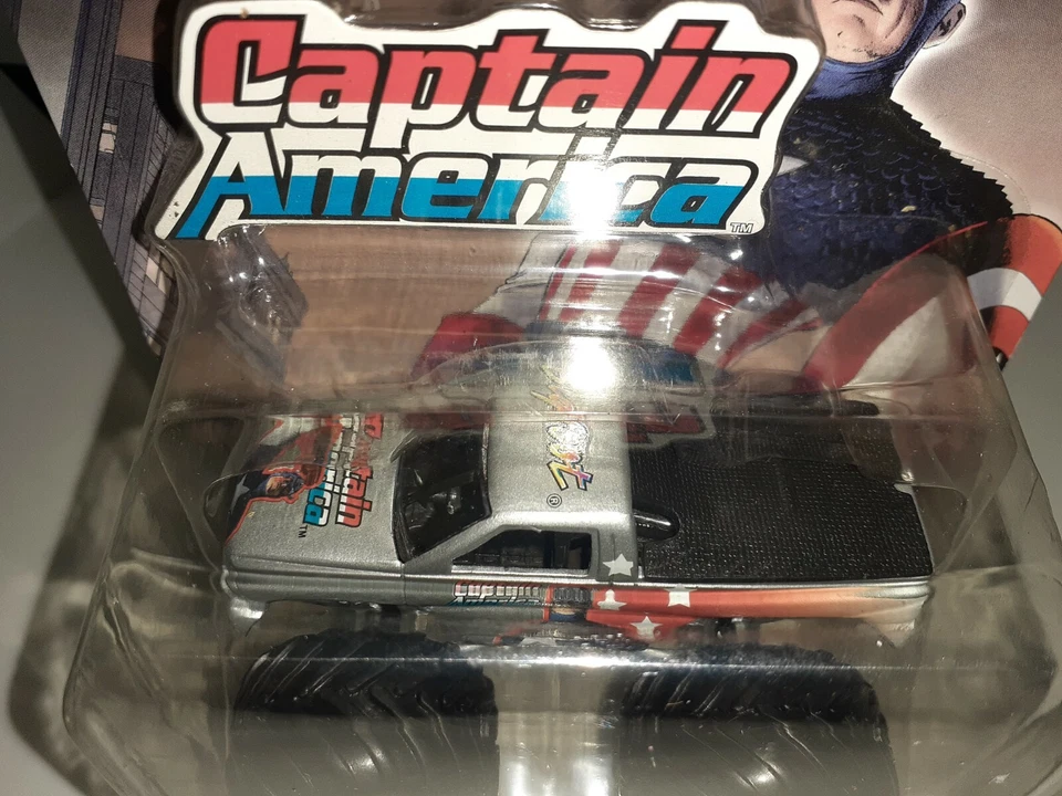 Marvel Muscle Machines Bigfoot Capitán América MO64-05-11 SIN USAR, EN CAJA, ENVÍO GRATUITO Raro Foto 3 de 4