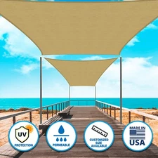 Houssity 21' Sun Shade Sail Canopy Awning Shade Cloth Pool Patio Pergola Porch