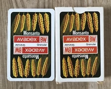 Pack of Vintage Playing Cards advertising Monsanto AVADEX BW Granular herbicide