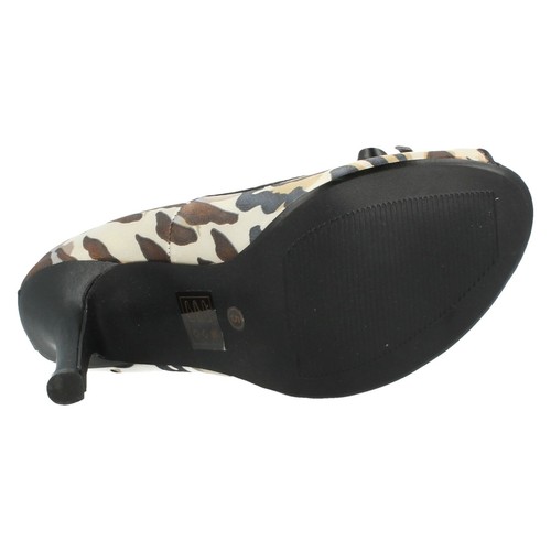 Zapatos de tacón Spot On Peep Toe para dama F1R380 - Imagen 11 de 11