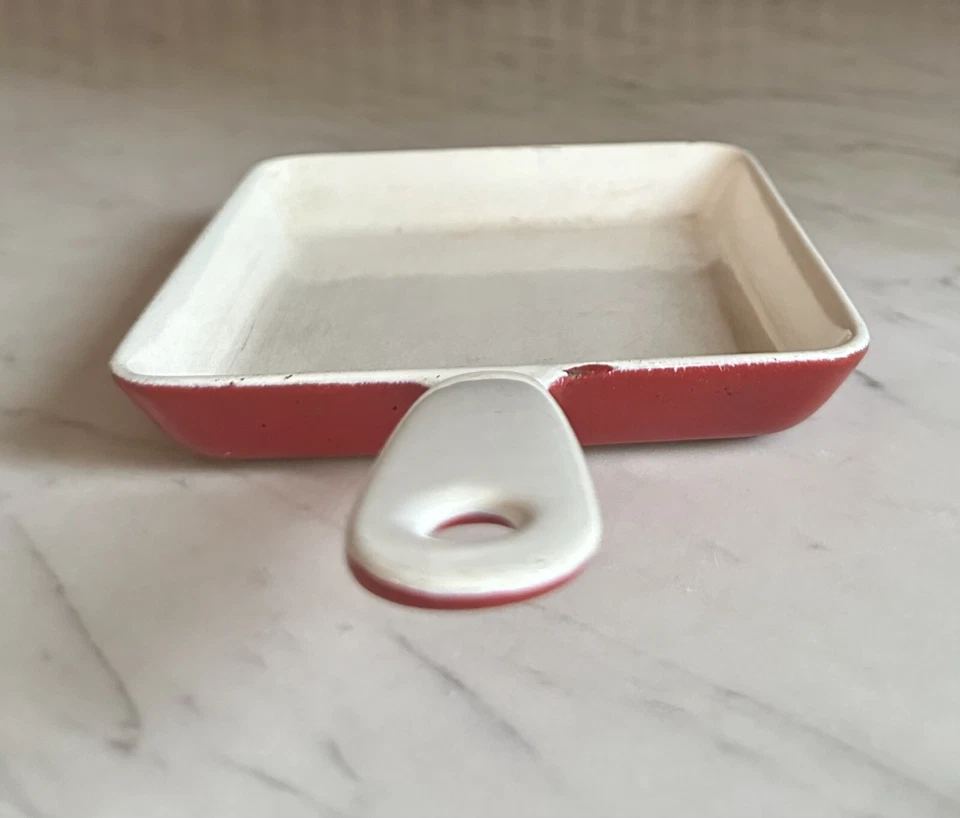 Vintage Prizerware Enameled Cast Iron 5.5" Square Pan Red Kitchen Cookware - Image 2 of 4