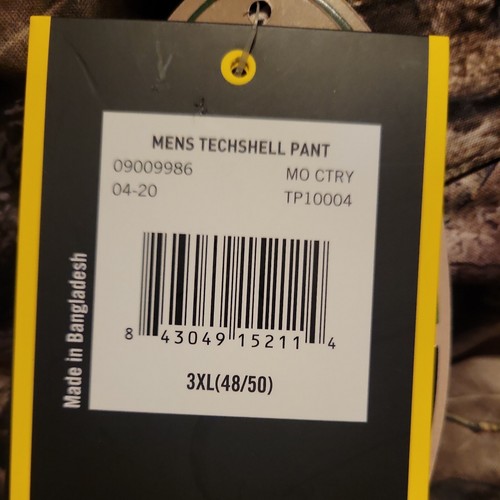 New MOSSY OAK Camouflage Cargo Pants 3XL 48/50 Scent Control TechShell Tricot - Picture 8 of 10