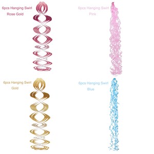 Decor Gender Reveal Baby Shower Party Supplies Wedding Swirl