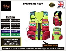 New Hi Viz Tactical Vest - Paramedic Green / Red