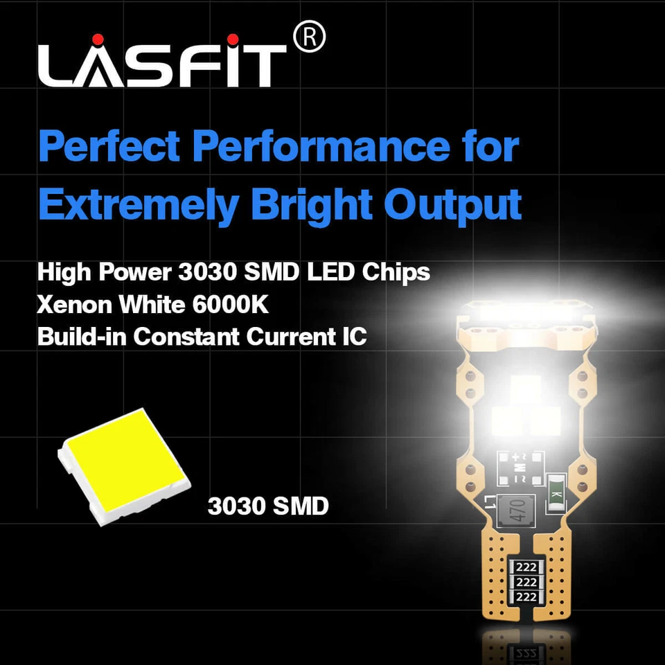 Bombillas LED para Nissan Frontier 2005-2019 luz de marcha atrás 912 T15 6000K blanco Foto 4 de 4