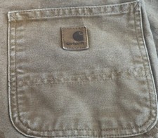 Carhartt Pants Men  s 42x30 B11 BRN Dungarees Fit Brown Canvas Work Carpenter