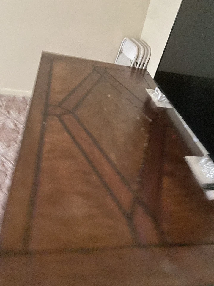 Big Wooden Table - Long and Tall - Adjustable Width - Brown Oak - Image 3 of 4