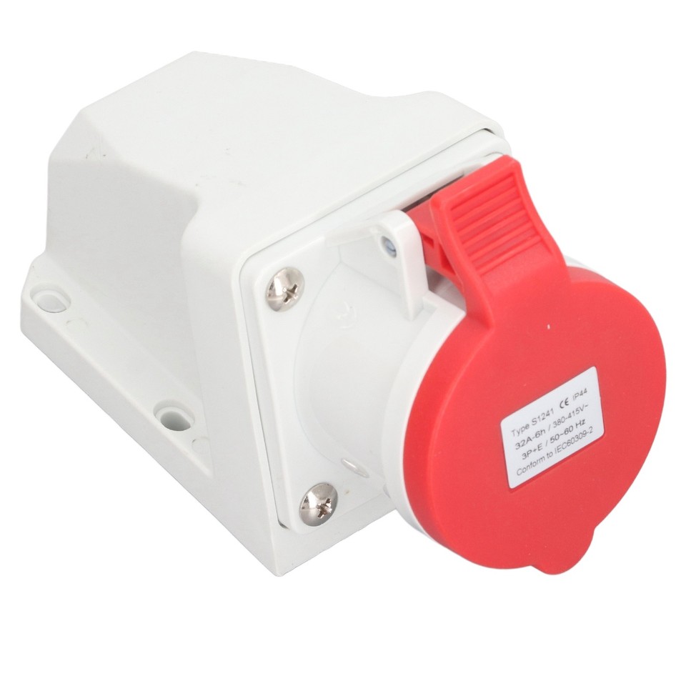 ^Industrial Connector Electrical 4 Pin 32A 3P+E IP44 Waterproof ...