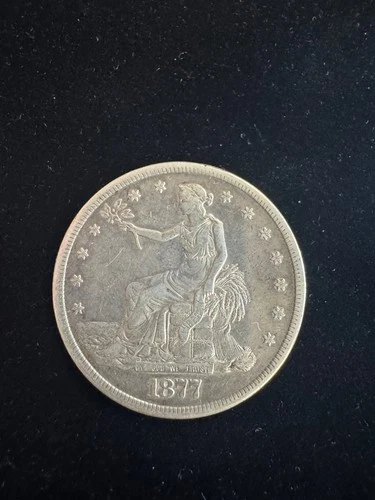 1877-S Trade Dollar $1 San Francisco Silver Coin High Grade XF Detail No Reserve