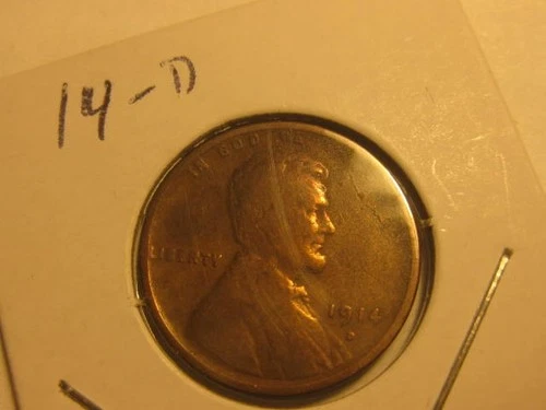 1914-D Key Lincoln Cents /  Good- Cleaned