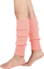 Neon Ribbed Leg Warmers for Women Girls Juniors Knitted Retro Leg Warmer for 80S