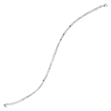 New Silpada 'Triple Your Luck' Anklet in Sterling Silver, 9" + 1"